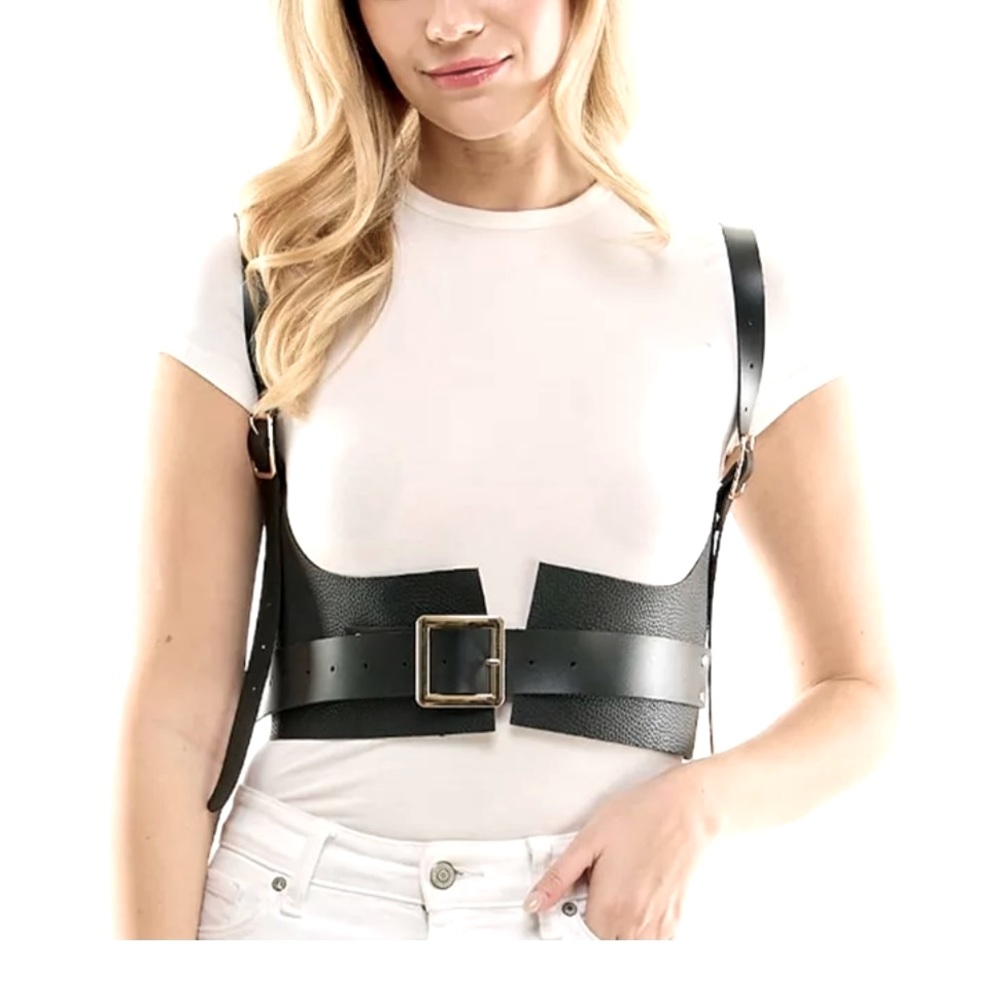 Adult Leather Corset One-Buckle Harness Belt